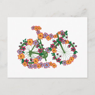 Floral Bicycle Postcard