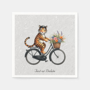 Floral Bicycle Tiger Napkins