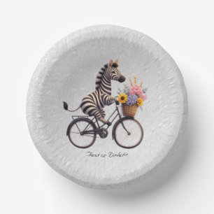 Floral Bicycle Zebra Paper Bowl Paper Plate