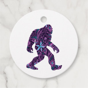 FLORAL BIGFOOT FAVOUR TAGS