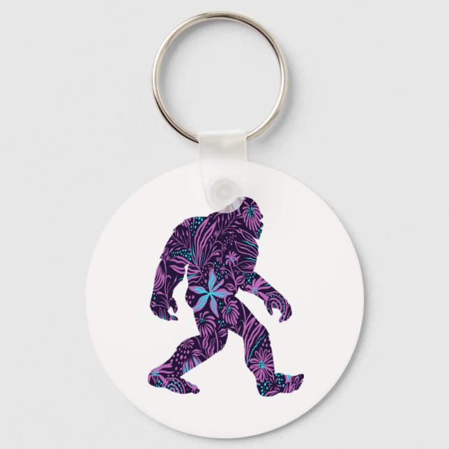FLORAL BIGFOOT    KEYCHAIN (Front)