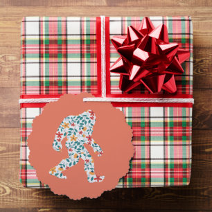 FLORAL BIGFOOT ORNAMENT CARD