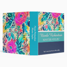 Floral Binder – Custom Name Binder for Work, Schoo