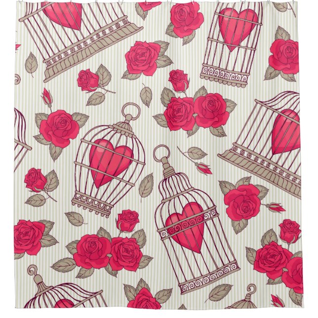 Floral Bird Cages Roses Pattern (Front)