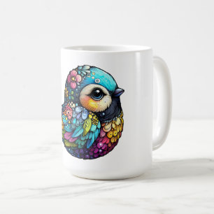 Floral Bird Harmony Coffee Mug