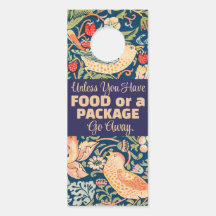 Floral Birds Unless You Have Food or Pkg Go Away