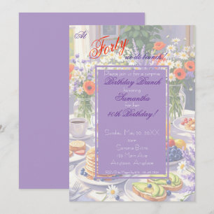 Floral Birthday Brunch Invitation
