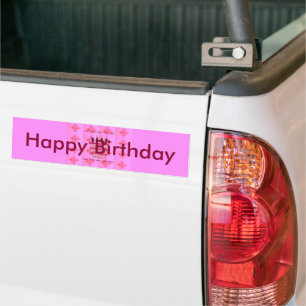Floral Birthday Cake for Her/Girls Art Print Bumper Sticker