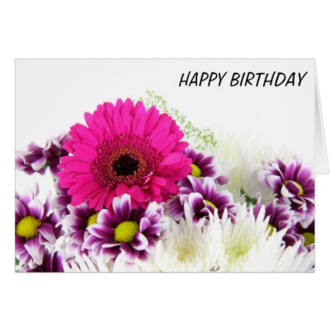 Floral Birthday Card (Front Horizontal)