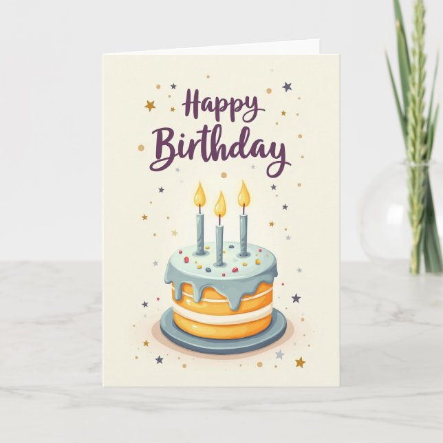 Floral Birthday Confetti Card (Front)