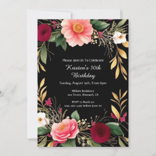 Floral Birthday Invitation
