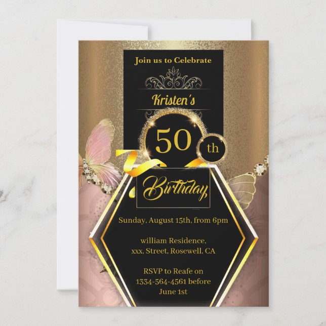 Floral Birthday Invitation (Front)