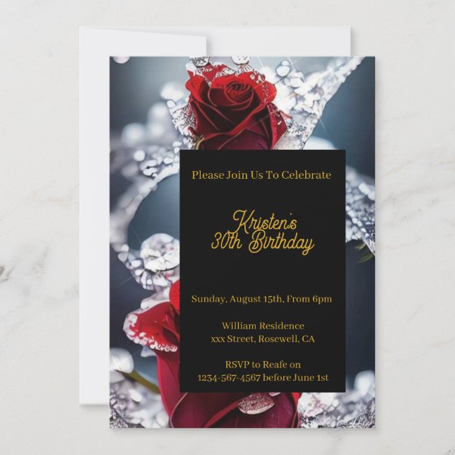 Floral Birthday Invitation (Front)
