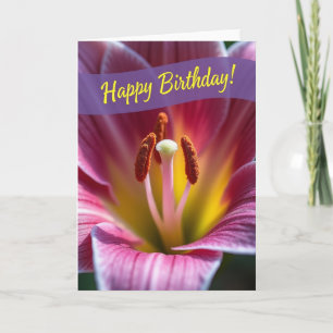 Floral Birthday Macro Photo Card