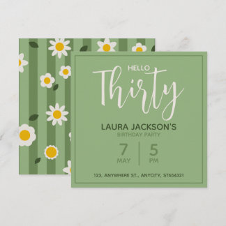 Floral Birthday Party Invitation | Custom Card