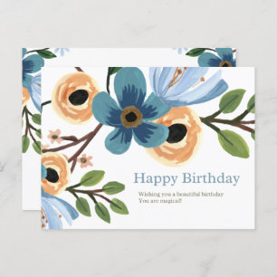 Floral Birthday  Postcard