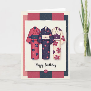 Floral Birthday Robe Card