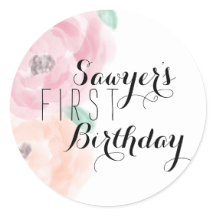 Floral Birthday Sticker