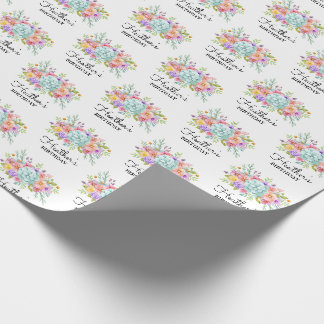 Floral Birthday Wrapping Paper