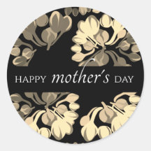 Floral Black and Beige Mother's Day