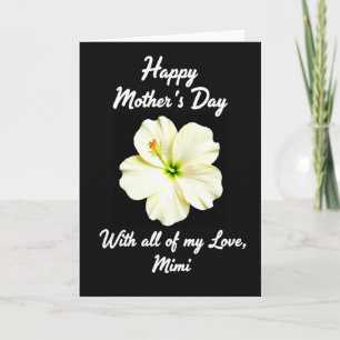 Floral Black Backdrop Mothers Card