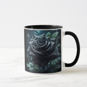 Floral Black Rose Mug