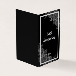 Floral black sympathy condolence