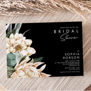 Floral blanc Invitation à la douche nuptiale noi