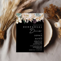 Floral blanc | Invitation au dîner de la répétitio