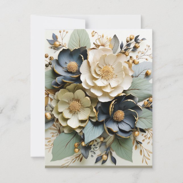 Floral blank card w/envelope (Front)