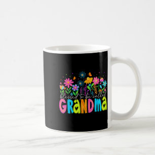 Floral Blessed to Be Called Grandma Happy Mothers Coffee Mug