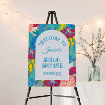Floral Bleu Art Déco Fête des mariées Vintage Accu