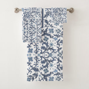 Floral bleu de denim