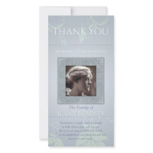 Floral bleu gris Modèle Sympathie Merci P