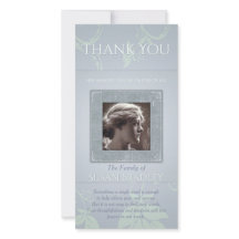 Floral bleu gris Modèle Sympathie Merci P