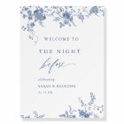 Floral Bleu La Nuit Avant Le Dîner De Répétition