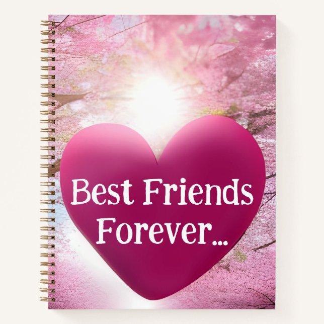 Floral Bliss: Celebrating Best Friends in Blooming Notebook (Front)