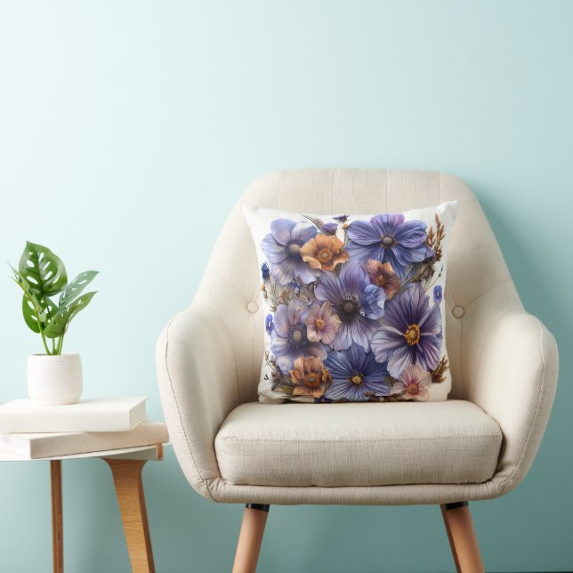 "Floral Bliss Pillow - Bring Spring Indoors!" (Chair)
