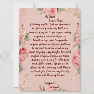 Floral Bliss 💖✨ Valentine's Day Card