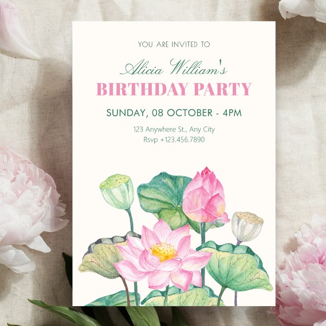 Floral bloom birthday invitation (Creator Uploaded)