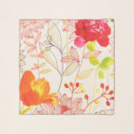 Floral Bloom Blush Gold Sun Pink Watercolor Scarf<br><div class="desc">A beautiful blend of modern style and a delicate floral design with vibrant pink colour and bursts of rich orange.</div>
