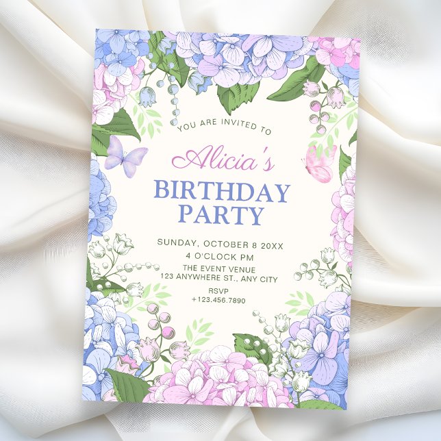 Floral bloom garden birthday invitation (Creator Uploaded)