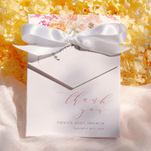 Floral Bloom Spring Girl Baby Shower Thank You Favor Box