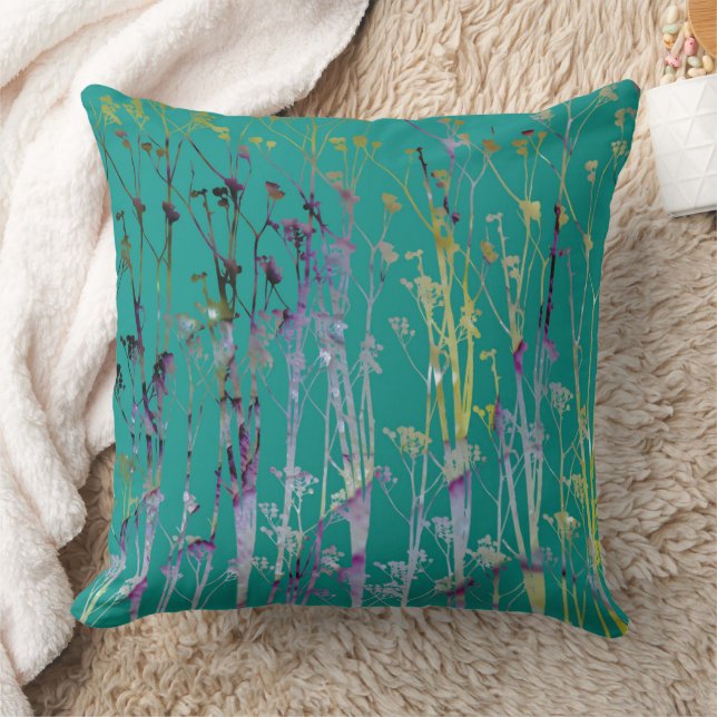 Floral Bloom Throw Pillow (Blanket)