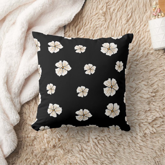 Floral Bloom Throw Pillow – Elegant Home Accent (Blanket)