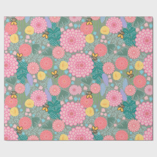 Floral bloom wrapping paper