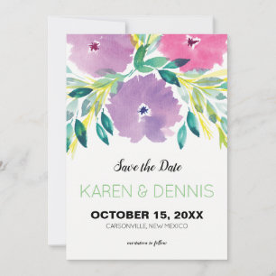 Floral Blossom Enregistrer la date Invitation