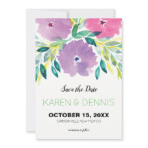 Floral Blossom Save the Date Invitation