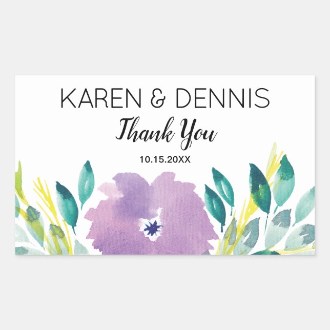 Floral Blossom Wedding Sticker (Front)