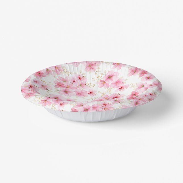 Floral Blossoms Print  Paper Plate (Angled)